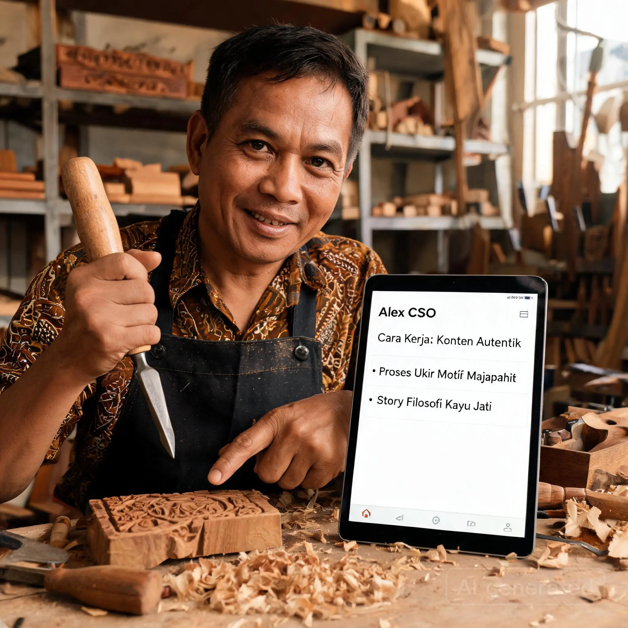 Alex CSO untuk UMKM kerajinan kayu bagian 2