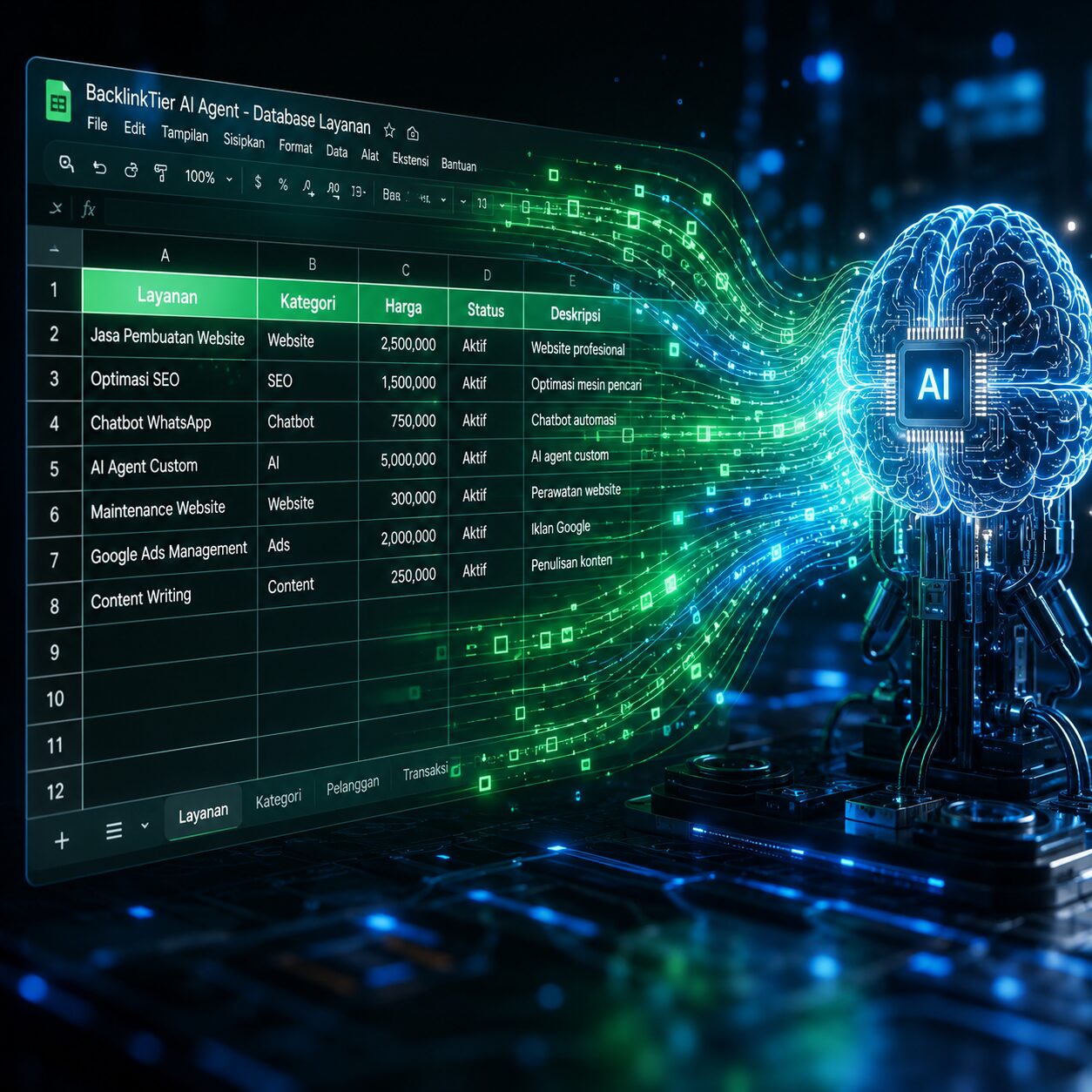 Smart AI Sales Assistant WhatsApp – Terintegrasi Google Sheets (Starter Edition)