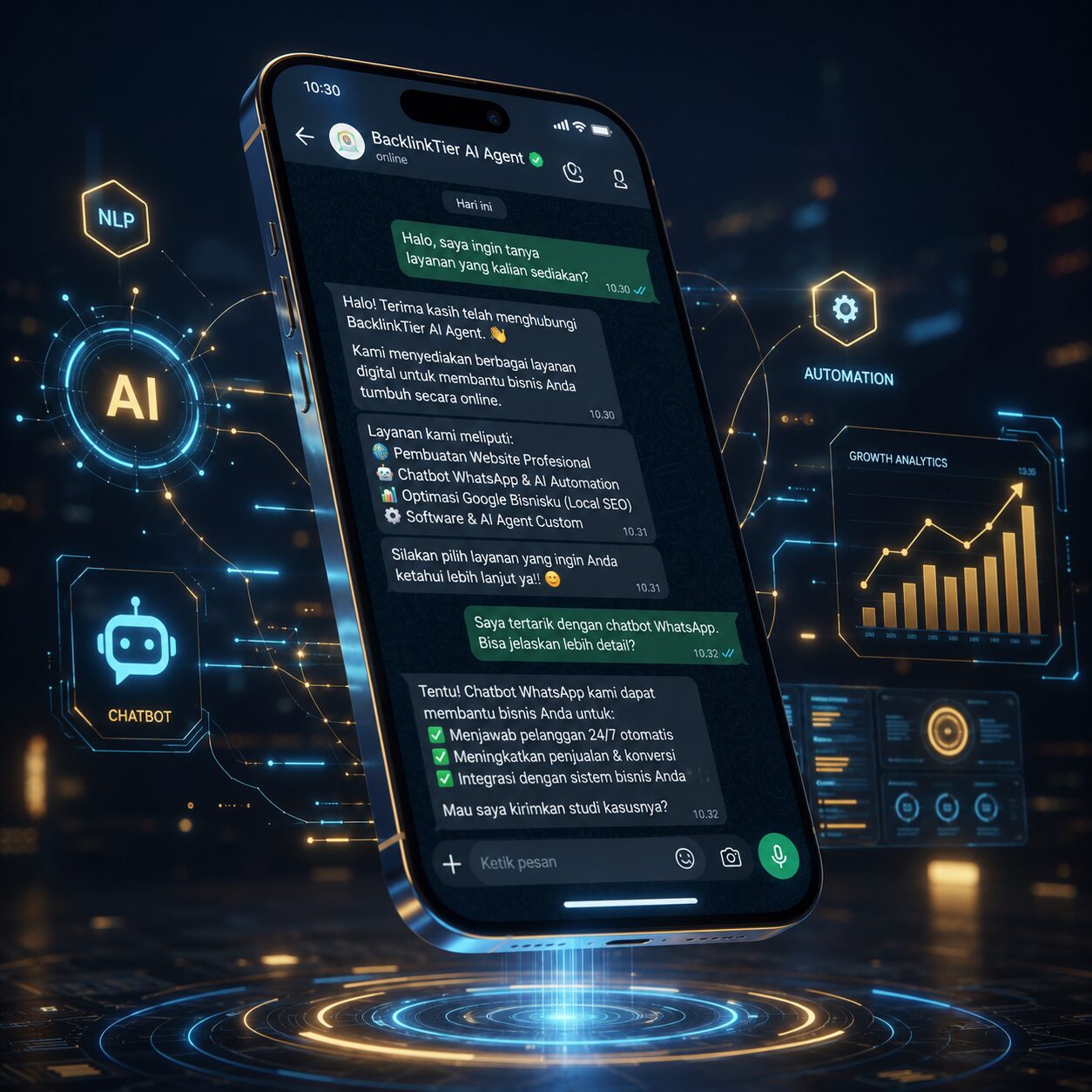 Smart AI Sales Assistant WhatsApp – Terintegrasi Google Sheets (Starter Edition)